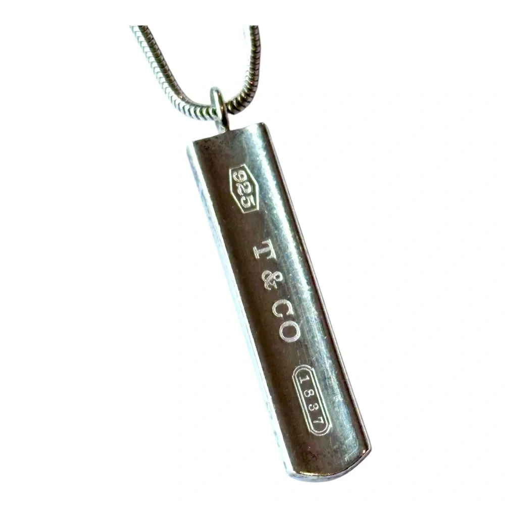 TIFFANY/ Tiffany 925 1837 bar pendant / necklace - Picture 6 of 7
